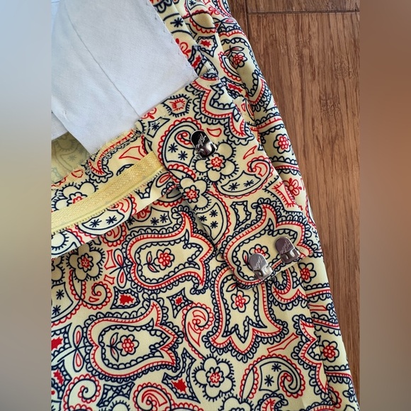 Vintage 1960s Izod of London Yellow Paisley Men's Slacks Adjustable 32” Waist - Picture 4 of 13